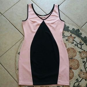 NWT powder pink and Black Mini Dress